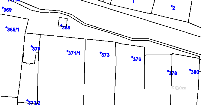 Parcela st. 373 v KÚ Droždín, Katastrální mapa