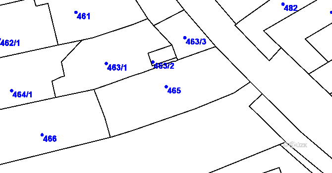 Parcela st. 465 v KÚ Droždín, Katastrální mapa