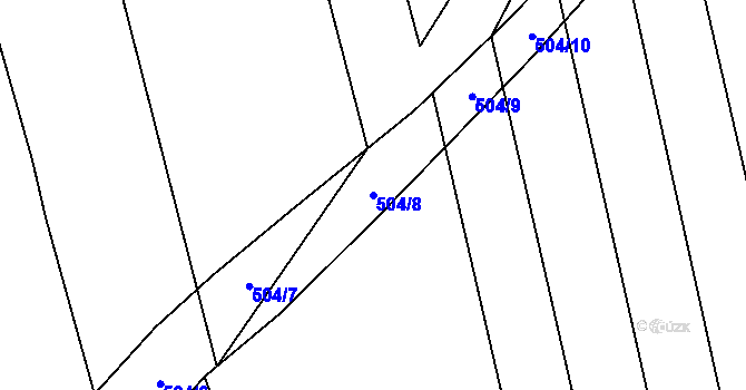 Parcela st. 504/8 v KÚ Droždín, Katastrální mapa