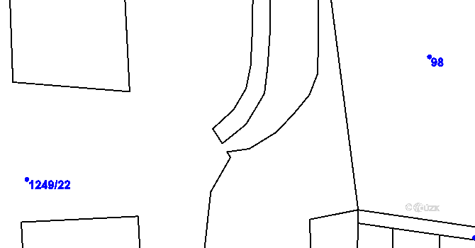 Parcela st. 1249/19 v KÚ Droždín, Katastrální mapa