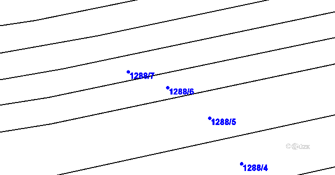 Parcela st. 1288/6 v KÚ Droždín, Katastrální mapa