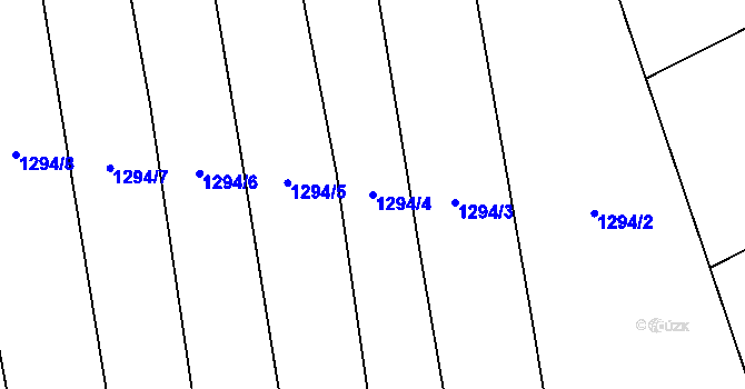 Parcela st. 1294/4 v KÚ Droždín, Katastrální mapa