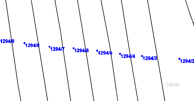 Parcela st. 1294/5 v KÚ Droždín, Katastrální mapa