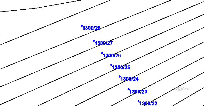 Parcela st. 1300/26 v KÚ Droždín, Katastrální mapa