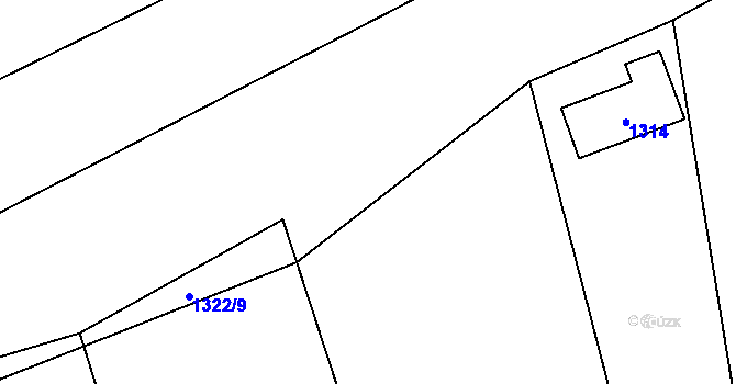 Parcela st. 1322/12 v KÚ Droždín, Katastrální mapa
