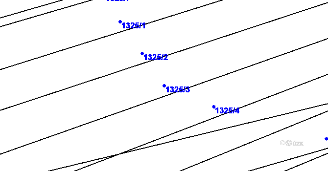 Parcela st. 1325/3 v KÚ Droždín, Katastrální mapa