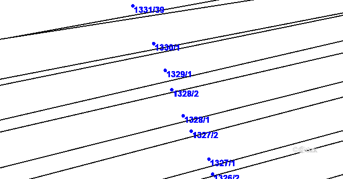 Parcela st. 1328/2 v KÚ Droždín, Katastrální mapa