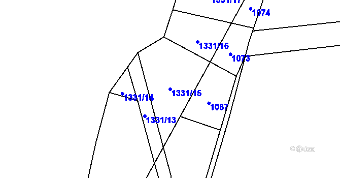 Parcela st. 1331/15 v KÚ Droždín, Katastrální mapa