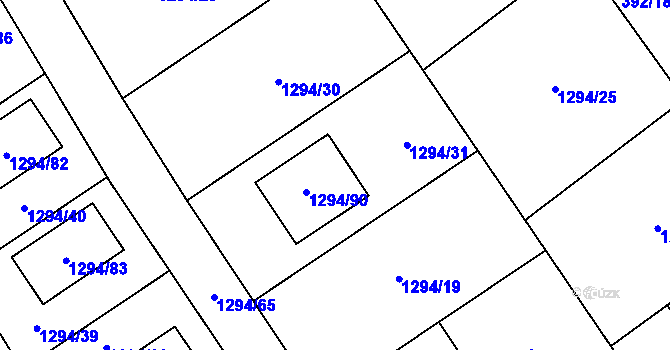 Parcela st. 1294/31 v KÚ Droždín, Katastrální mapa