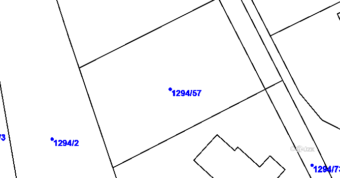 Parcela st. 1294/57 v KÚ Droždín, Katastrální mapa