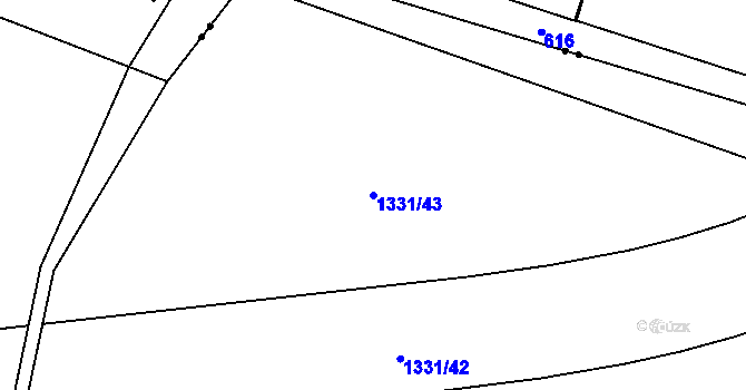 Parcela st. 1331/43 v KÚ Droždín, Katastrální mapa