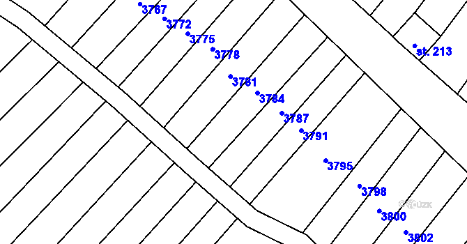 Parcela st. 2700/16 v KÚ Drslavice, Katastrální mapa