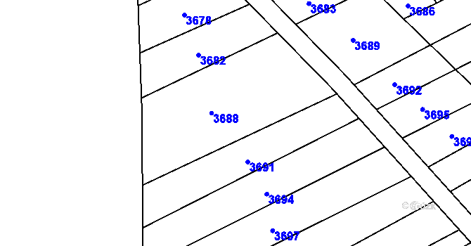 Parcela st. 2700/312 v KÚ Drslavice, Katastrální mapa