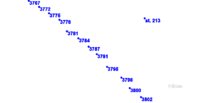 Parcela st. 2700/364 v KÚ Drslavice, Katastrální mapa