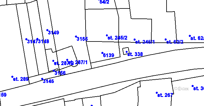 Parcela st. 64 v KÚ Drslavice, Katastrální mapa
