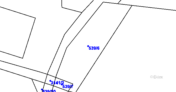 Parcela st. 539/6 v KÚ Drslavice, Katastrální mapa