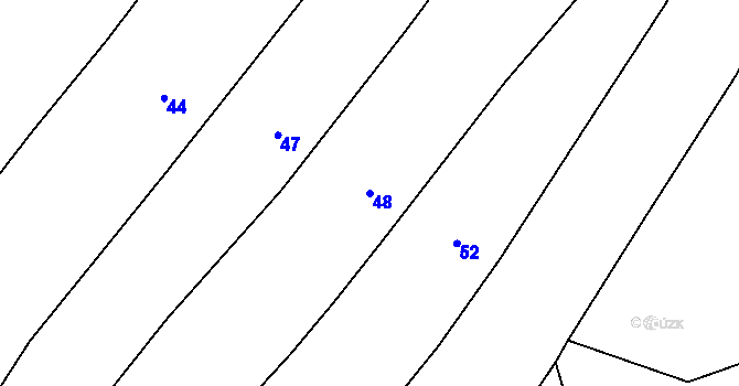 Parcela st. 48 v KÚ Drunče, Katastrální mapa