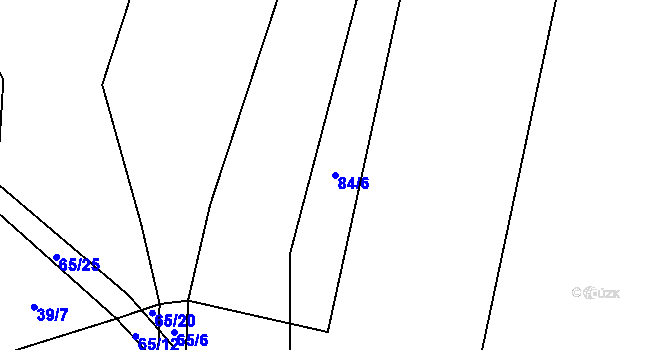 Parcela st. 84/6 v KÚ Drunče, Katastrální mapa