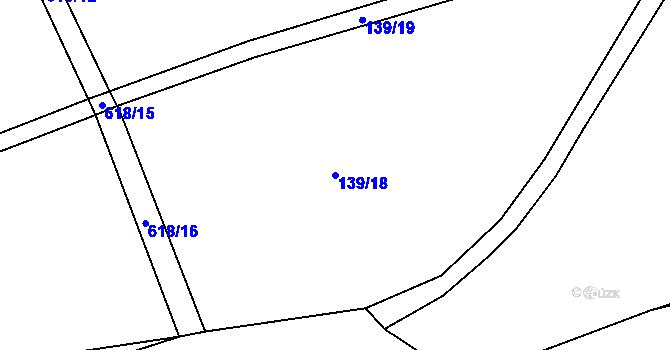 Parcela st. 139/18 v KÚ Drunče, Katastrální mapa