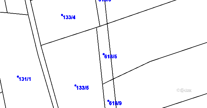 Parcela st. 618/5 v KÚ Drunče, Katastrální mapa
