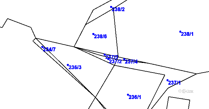 Parcela st. 237/3 v KÚ Druzcov, Katastrální mapa