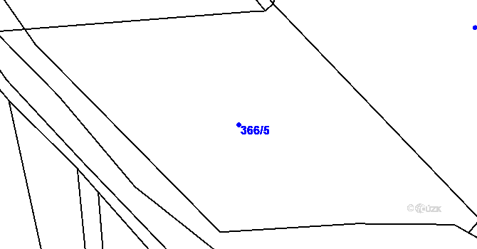 Parcela st. 366/5 v KÚ Druzcov, Katastrální mapa