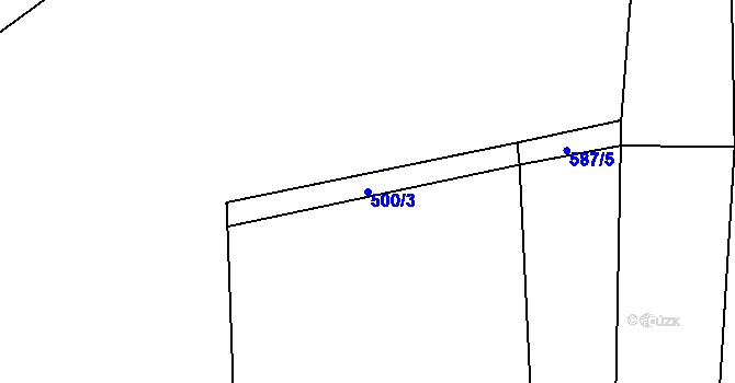 Parcela st. 500/3 v KÚ Druzcov, Katastrální mapa