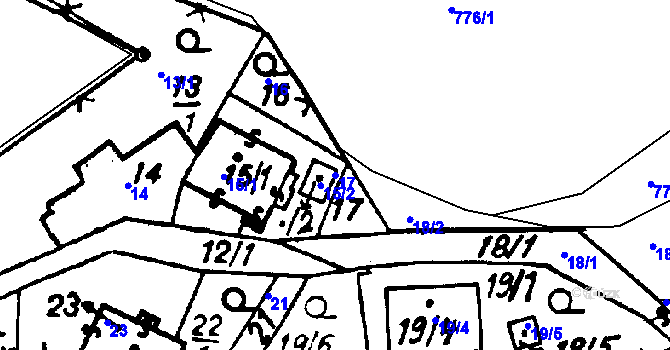 Parcela st. 17 v KÚ Druztová, Katastrální mapa