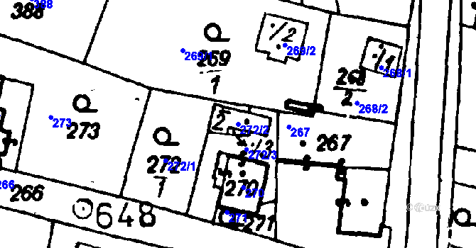 Parcela st. 272/2 v KÚ Druztová, Katastrální mapa