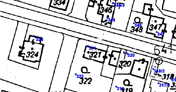 Parcela st. 321 v KÚ Druztová, Katastrální mapa