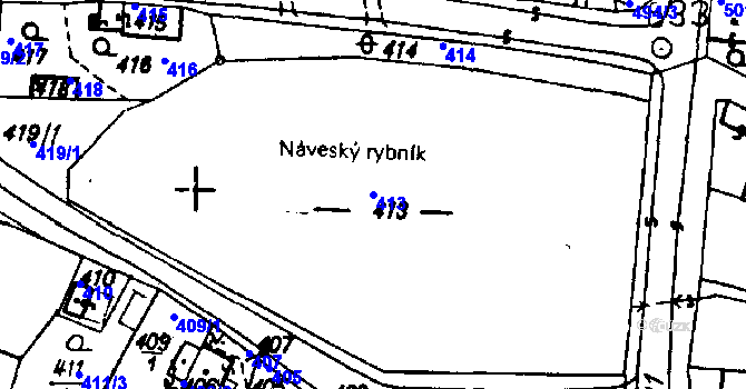 Parcela st. 413 v KÚ Druztová, Katastrální mapa
