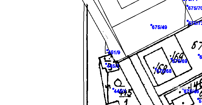 Parcela st. 670/9 v KÚ Druztová, Katastrální mapa