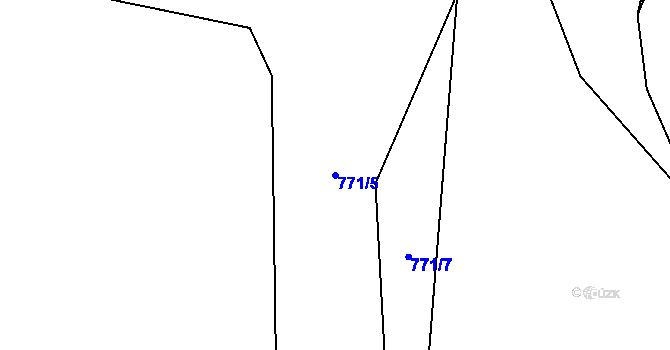 Parcela st. 771/5 v KÚ Druztová, Katastrální mapa
