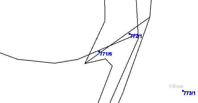 Parcela st. 771/6 v KÚ Druztová, Katastrální mapa
