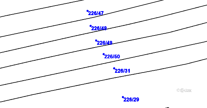 Parcela st. 226/50 v KÚ Družec, Katastrální mapa