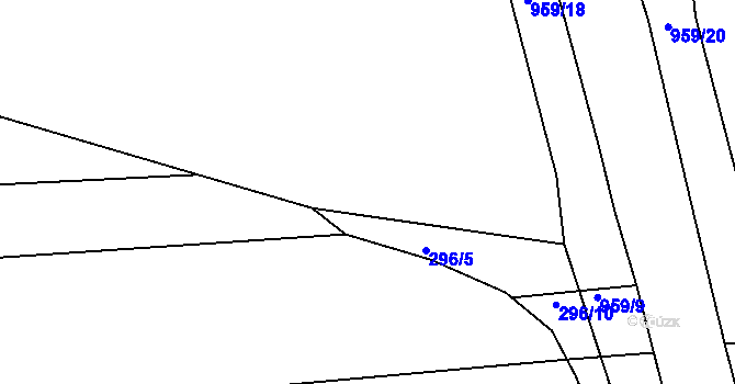 Parcela st. 296/23 v KÚ Družec, Katastrální mapa
