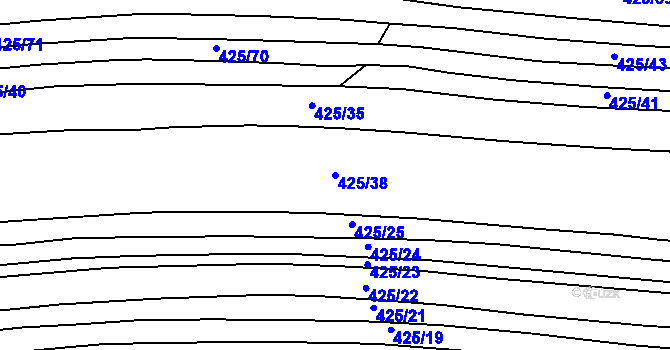 Parcela st. 425/38 v KÚ Družec, Katastrální mapa