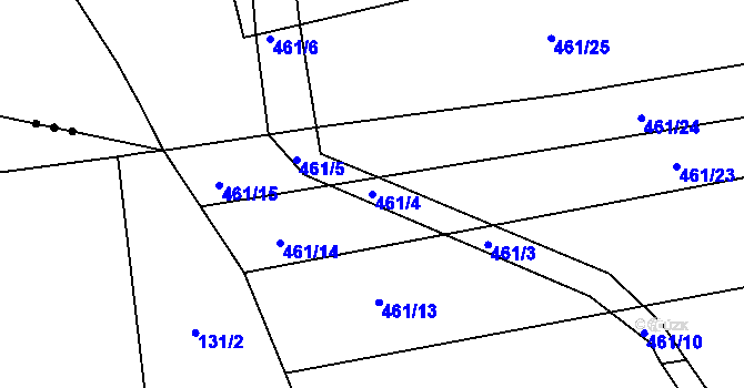 Parcela st. 461/4 v KÚ Družec, Katastrální mapa
