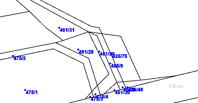 Parcela st. 461/29 v KÚ Družec, Katastrální mapa