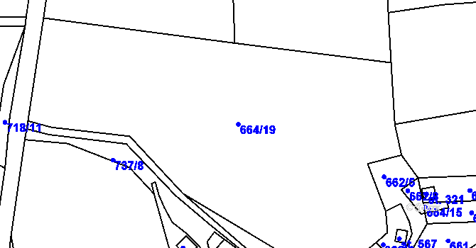 Parcela st. 664/19 v KÚ Družec, Katastrální mapa