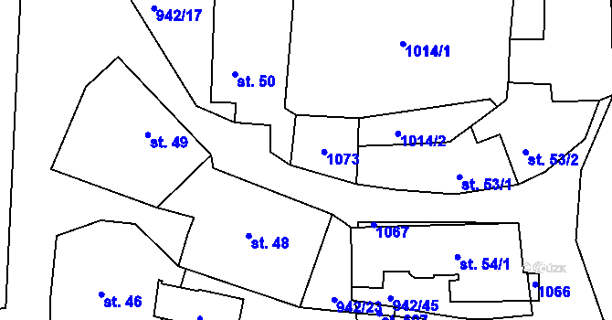 Parcela st. 105 v KÚ Družec, Katastrální mapa
