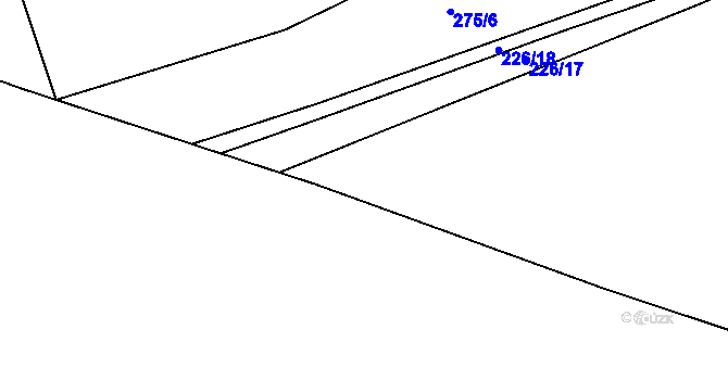 Parcela st. 226/5 v KÚ Družec, Katastrální mapa