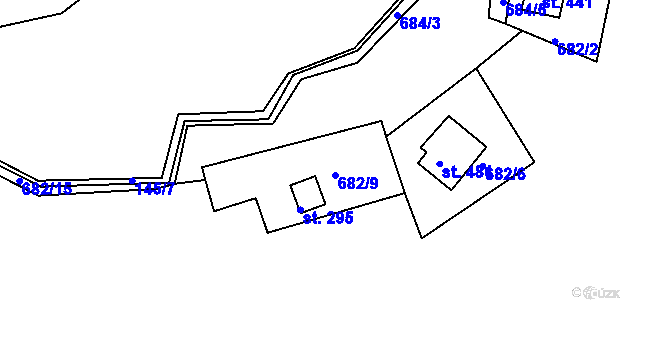 Parcela st. 682/9 v KÚ Družec, Katastrální mapa