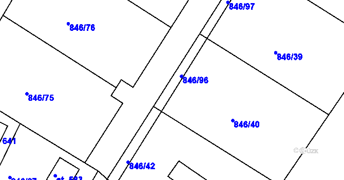 Parcela st. 846/42 v KÚ Družec, Katastrální mapa