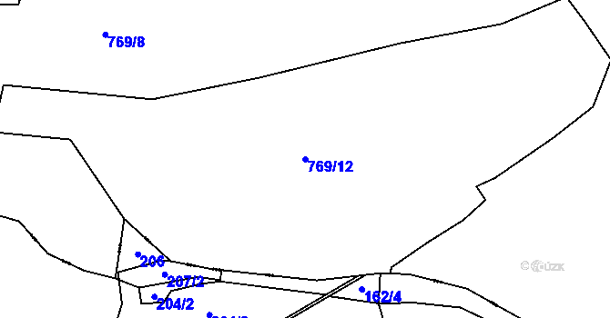 Parcela st. 769/12 v KÚ Družec, Katastrální mapa
