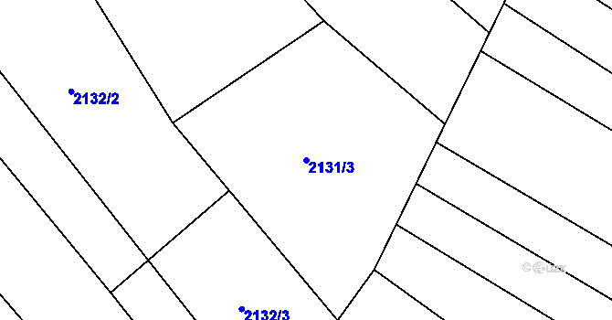 Parcela st. 2131/3 v KÚ Drysice, Katastrální mapa