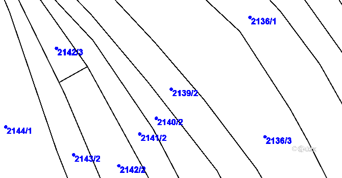 Parcela st. 2139/2 v KÚ Drysice, Katastrální mapa