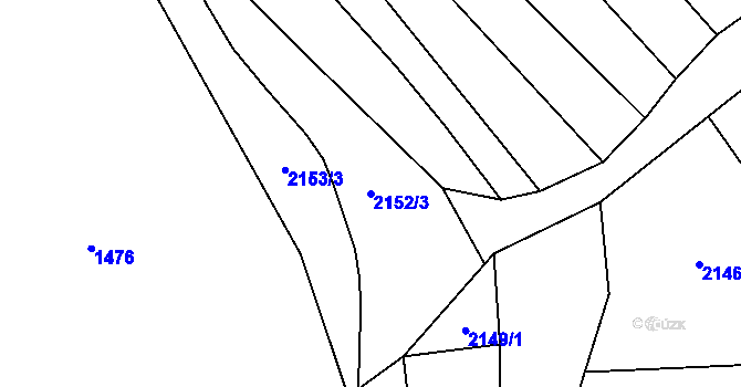Parcela st. 2152/3 v KÚ Drysice, Katastrální mapa