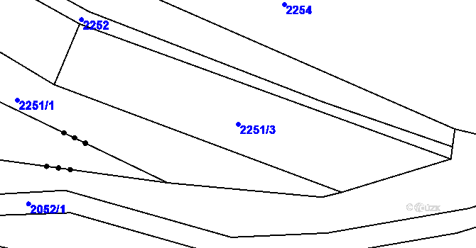 Parcela st. 2251/3 v KÚ Drysice, Katastrální mapa