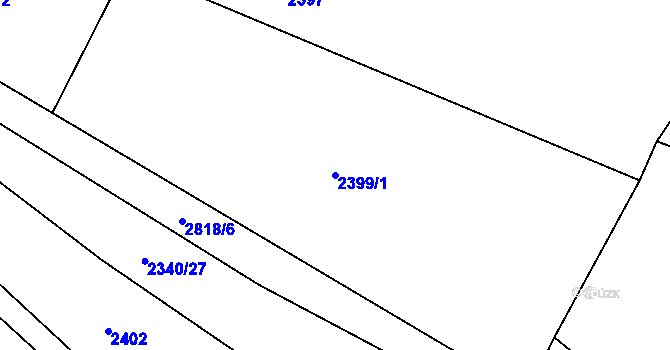 Parcela st. 2399/1 v KÚ Drysice, Katastrální mapa